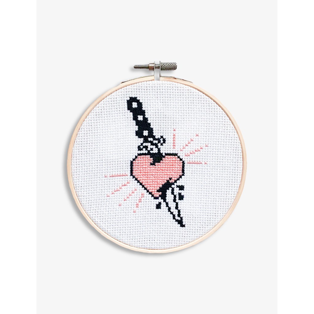 Heart Dagger cross stitch kit
